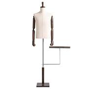 Mannequin Torso Display Stand with Detachable Shoe Holder and Arm for Clothing and Jewelry Presentation