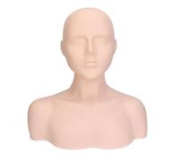 Mannequin with Shoulder PVC Realistic Makeup Mannequin for Wig Hat Display Eyelash Extensions