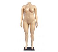 Mannequin Women Adult Plus Size Mannequin Dummy, Tiered Display Shelf Plastic Dress Form, Ceremonial Robe/ Wedding Dress Model Body with Metal Base