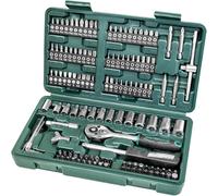 Mannesmann 130-Piece Socket and Bit Set with Reversible Ratchet Handle