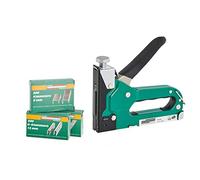 Mannesmann Adjustable Stapler Gun 4 - 14mm Upholstery 1500 Nails & Staples TUV
