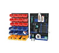 Mannesmann Wall Mounted Tool Organizer 43 Pcs. Set / Tool Rack / Bins / Storage