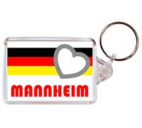 Mannheim - Love Germany/German Towns & Cities Flag - Double Sided Large Keyring Souvenir/Gift/Present