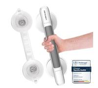 Mannicix 2 Pack Shower Grab Rails, Suction Cup Grab Bars for Bathtubs and Bathroom, 33 CM Hand Rails for Elderly for Elderly, Senior, Disabled, Strong Bathtub Shower Handles, No Drilling