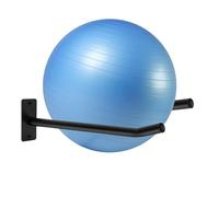 MANNIFEN Medicine Ball Rack,Exercise Ball Holder,Wall Rack for Gym Garage Storage Yoga Ball,Suitable for Yoga Ball/Stability Ball/Barre Ball/Yoga Block/Volleyball/Basketball (1 Black)