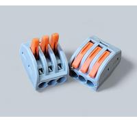 Manningham 222 Series Wago Wire Connector Lever Compact Terminal Connection 2 Port 3 Port 5 Port Wire Electrical Connector Block Lever Nut Conductor 10pc 25pc 50pc 100pc (3 Port Connector, 25, Pack)