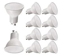 Manningham Lighting GU10 LED Bulbs - 10 Packs (Each 1.2W) = 10W Equivalent PAR16 Light Source - Energy Saving Non-Dimmable GU10 LED Spotlight Bulbs Daylight White 6500K - Ideal for Home, Office