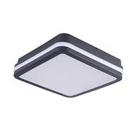 Manningham Lighting LED Outdoor Ceiling Light - 18W Slim 220x220x55mm Wall Light with Motion Sensor - IP54 Waterproof Square Security Lamp 4000K Neutral White 1550lm