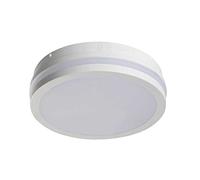Manningham Lighting LED Outdoor Ceiling Light - 18W Slim 220x220x55mm Wall Light with Motion Sensor - IP54 Waterproof Square Security Lamp 4000K Neutral White 1550lm (Round White - Standard)