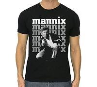 MANNIX Vintage Cult 67-75 Serie Detective Mike Connors Tee Round Neck Unisex Tops Men's 100% Cotton Short-Sleeve T-Shirts M Black