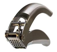 MANNKITCHEN Stainless Steel Garlic Press, Heavy Duty Professional Grade Double Lever-Assisted Garlic Mincer with High Capacity Reservoir - Easy to Clean and Rust Free Garlic Crusher
