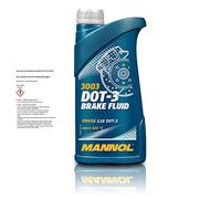 MANNOL 0.5 Litre DOT 3 Brake Fluid SAE J 1703 Universal Synthetic Based On Polyglycols And Esters