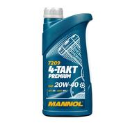 Mannol 1 Litre 4-TAKT Premium 20W-40 Engine Oil 7209 API SN Synthetic For Four-Stroke Engine