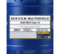 Mannol 20L Atf Multivehicle Aisin Warner Jws 3309 Toyota Atf T-Iv, Ford Mercon V