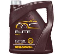 Mannol 5 Litres Elite 5W | 40 Engine Oil 7903 ACEA A3/B4 Universal