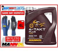 MANNOL 7202 4-Takt Plus 10W-40 4 Stroke Motorcycle Engine Oil JASO MA/MA2 4L UK