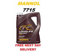 Mannol 5L Fully Synthetic Engine Oil Longlife 504/507