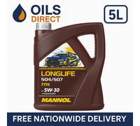 MANNOL 7715 LONGLIFE 5W30 C3 - VW504/507 - FULLY SYNTHETIC - 5L