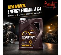 MANNOL 7917 5 LITRE ENERGY FORMULA C4 5W-30 ENGINE OIL API SN ACEA C4