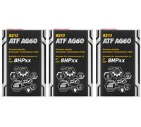 Mannol ATF AG60 Fully Synthetic Automatic Transmission Fluid ATF Oil, 3 Litres