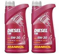 Mannol Diesel TDI 5W30 C2 C3 Fully Synthetic Engine Oil, STJLR.03.5005, 505.01, 2 litres