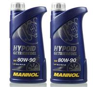 MANNOL Hypoid Gear Oil, Extreme Pressure EP, 80W90 API GL4 GL5 LS, 2 litres