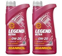 MANNOL Legend Ultra 0W20 GF-5 Fully Synthetic PAO Ester Engine Oil STJLR.51.5122, 2 litres