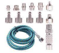 Mannttino Airbrush Adapter Set Fits Air Compressor to Hose Quick Disconnect | Blue and silver the metal + nylon build, making it stylish and easy to identify quickly.