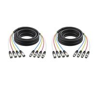 Mannttino XLR Snake Cable 4 Channel 2m ColorMarked Connectors for Live DJs | Plug-and-play design with color-coded ends; no extra adapters required, quick 4-channel setup for busy stages anywhere.