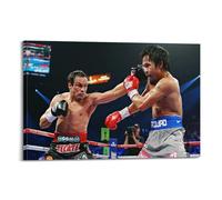 Manny Pacquiao Vs Juan Manuel Marquez BoxingWall Art Canvas Poster Music Albums And Movies Decorative Painting for Living Bed Room 08x12inch(20x30cm) Frame-style