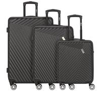 mano Don Carlo 4 Roll Suitcase Set 3pcs. black