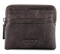mano Don Pietro Mini Zip Wallet Dark Brown