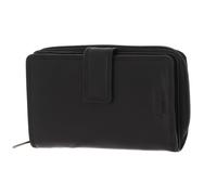 mano Donna Giulia Wallet with Long Zip Black