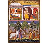 Manohar Childhood Krishna Sur Sagar Manuscript Art Print Canvas Premium Wall Decor Poster Mural
