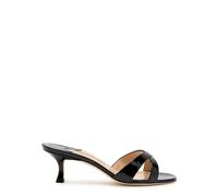 Manolo Blahnik Callamu 50 Patent Leather Mules - Black - 39 (IT39 / UK6)