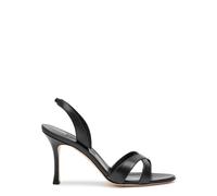 Manolo Blahnik Callasli 90 Leather Slingback Sandals - Black - 36 (IT36 / UK3)