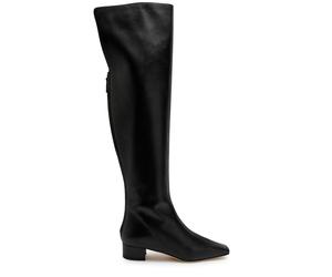 Manolo Blahnik Gore Leather Over-the-knee Boots - Black - 41 (IT41 / UK8)