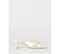 MANOLO BLAHNIK Heeled Sandal Woman color Cream - Size: 37 - female
