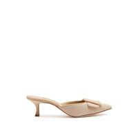 Manolo Blahnik Maysale 50 Suede Mules - Beige - 4