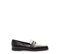 Manolo Blahnik Polonoff Two-tone Leather Loafers - Black And White - 40 (IT40 / UK7)