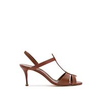 Manolo Blahnik Retauxlo 70 Lizard-effect Leather Slingback Pumps - Brown