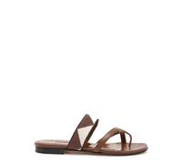 Manolo Blahnik Susastra 10 Cross-over Wool and Leather Sandals - Brown Other - 36 (IT36/ UK3)