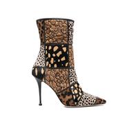 Manolo Blahnik Trulona patchwork stiletto ankle boots - Brown 35-36-37-38-39-40