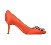 Manolo Blahnik Womens Hangisi 070 Pump Orange Viscose - Size EU/IT 36