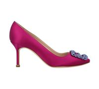 Manolo Blahnik Womens Hangisi 070 Pump Pink Viscose - Size EU/IT 36