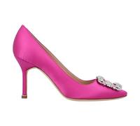 Manolo Blahnik Womens Hangisi 090 Pump Pink Viscose - Size EU/IT 37