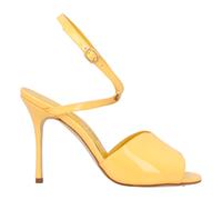 Manolo Blahnik Womens Hourani 105 Sandal Yellow Leather - Size 38.5 EU/IT