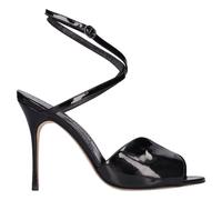 Manolo Blahnik Womens Hourani 105 Sandals - Black Calf Leather - Size EU 36