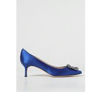 Manolo Blahnik Women's Satin Pointed Toe Pumps - Royal Blue - 36 EU