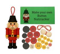 Manolyee Button Christmas Tree Ornament Kits,Nutcracker Crafts | Christmas Ornament Kits - for Tree Holiday Friends Adults Children 3+ Family Door